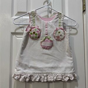 Adorable Pink and White Dress with Polka Dots